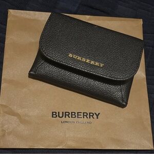 Authentic Burberry Black Leather Small Pouch / Card Wallet – Pre-Owned